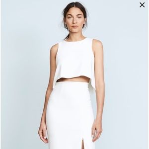 Black Halo Kacie size 2 two piece in white